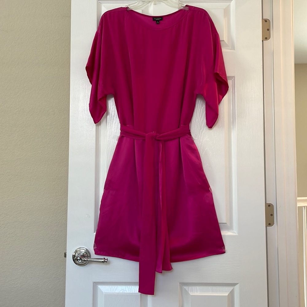 TALBOTS KIMONO SLEEVES 100% SILK POPOVER DRESS - Picture 12 of 16